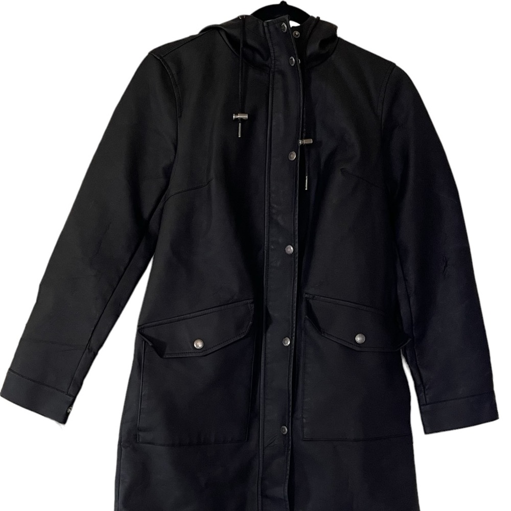 Levi’s Black Jacket Water Repellent Lightweight Hooded Raincoat Size Xtra Small